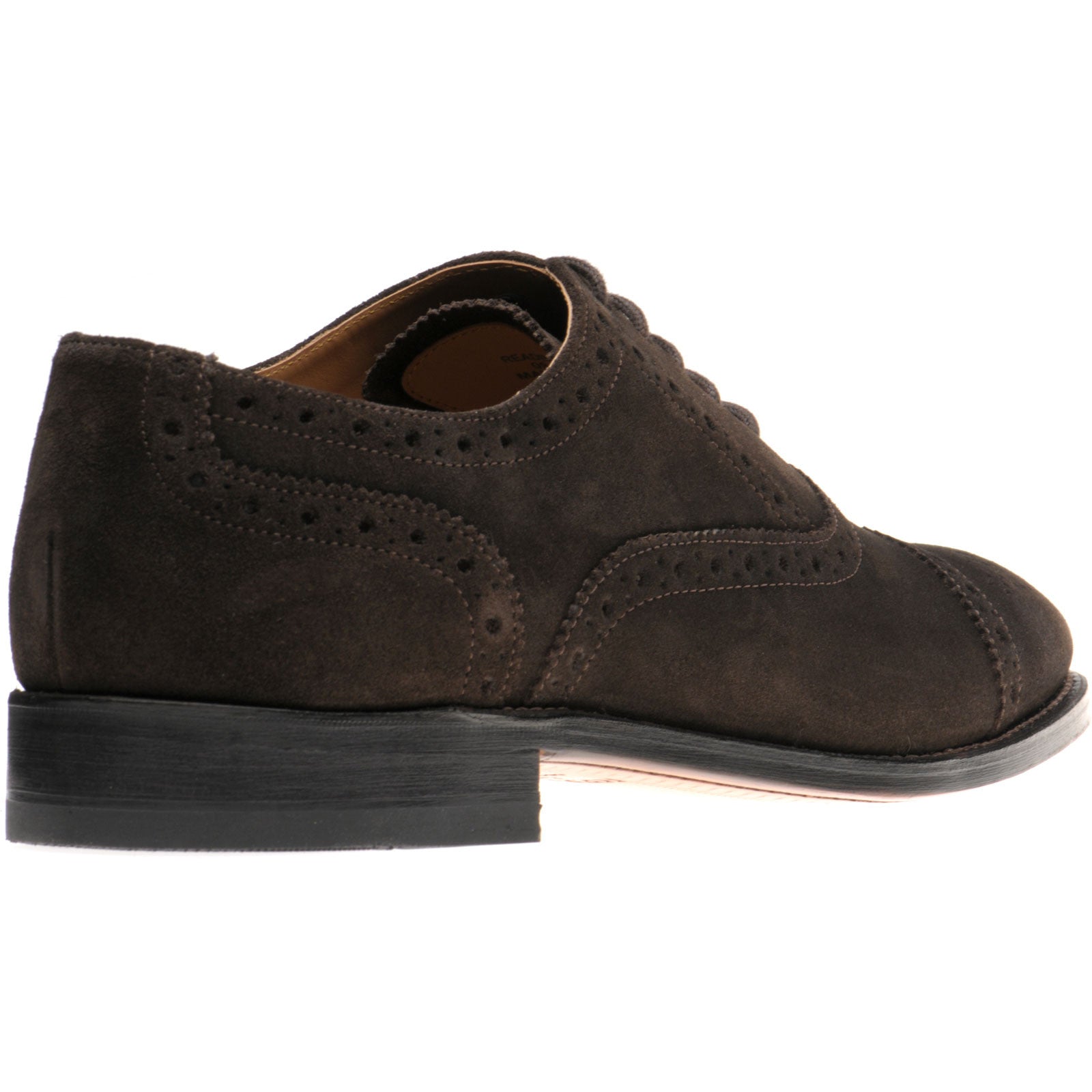 Product image for Herring Reading II mens semi-brogues in brown suede
