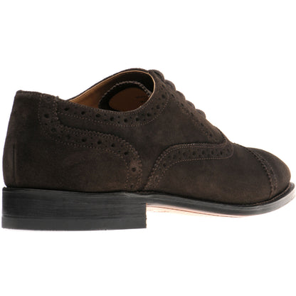 Product image for Herring Reading II mens semi-brogues in brown suede
