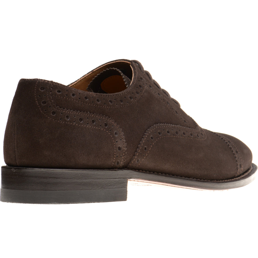 Product image for Herring Reading II mens semi-brogues in brown suede