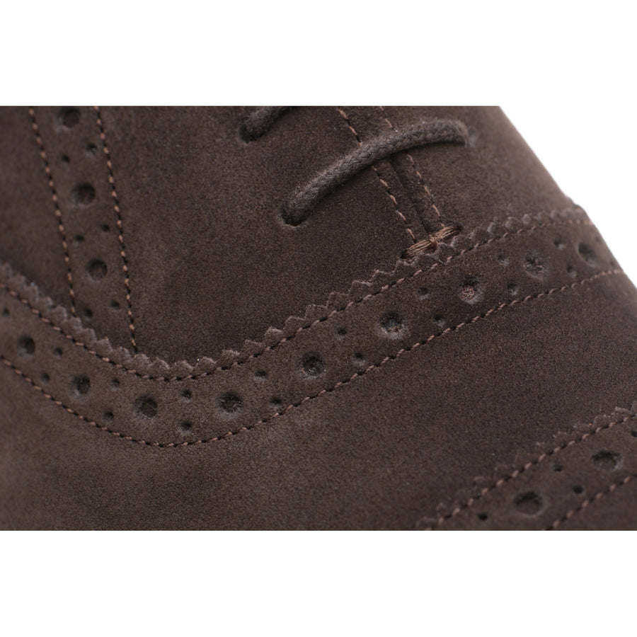Product image for Herring Reading II mens semi-brogues in brown suede