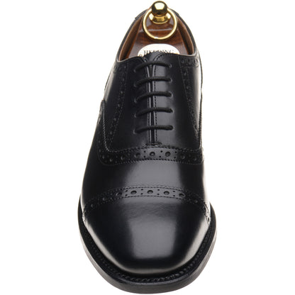 Product image for Herring Reading II (Rubber) mens rubber-soled semi-brogues in black calf