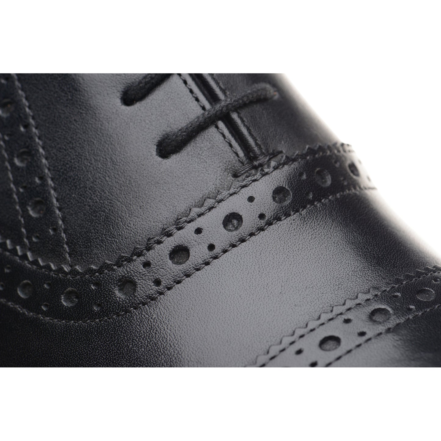 Product image for Herring Reading II (Rubber) mens rubber-soled semi-brogues in black calf
