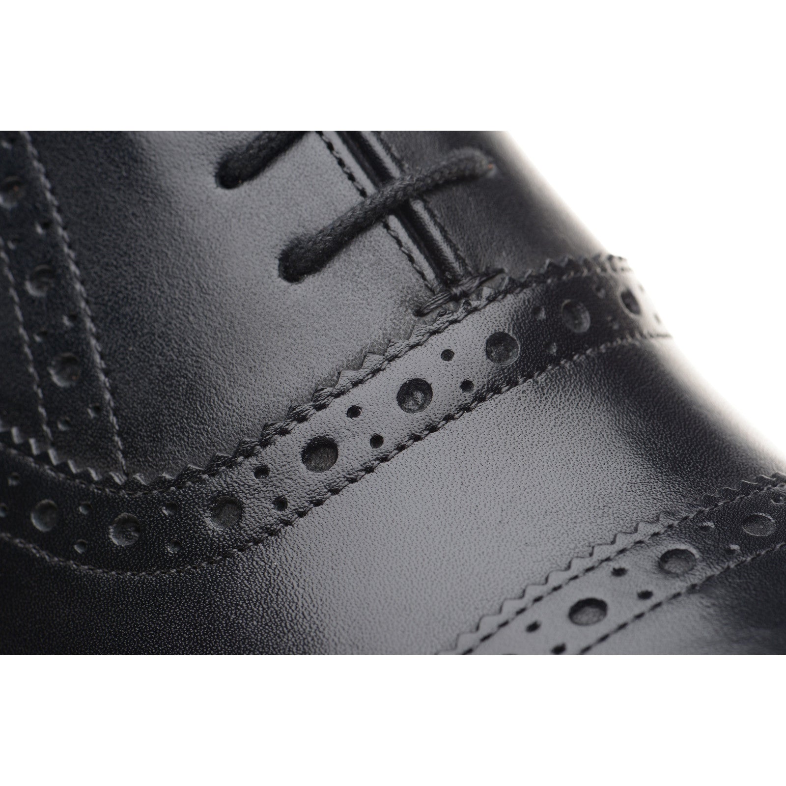 Product image for Herring Reading II (Rubber) mens rubber-soled semi-brogues in black calf