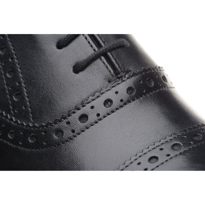 Product image for Herring Reading II (Rubber) mens rubber-soled semi-brogues in black calf