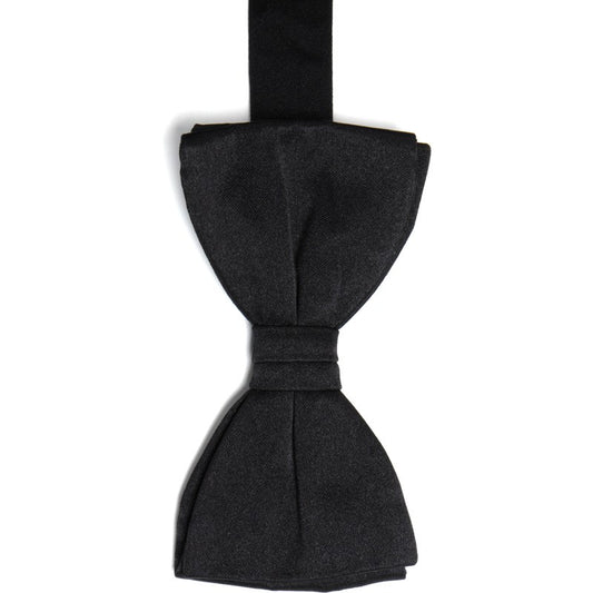 Product image for Herring Ready Tied Bow Tie in black plain silk