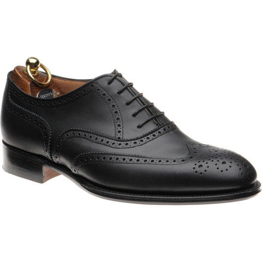 Product image for Herring Regent mens brogues in black calf