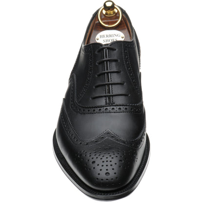 Product image for Herring Regent mens brogues in black calf