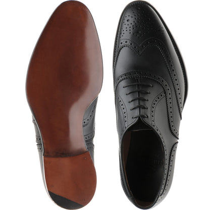 Product image for Herring Regent mens brogues in black calf