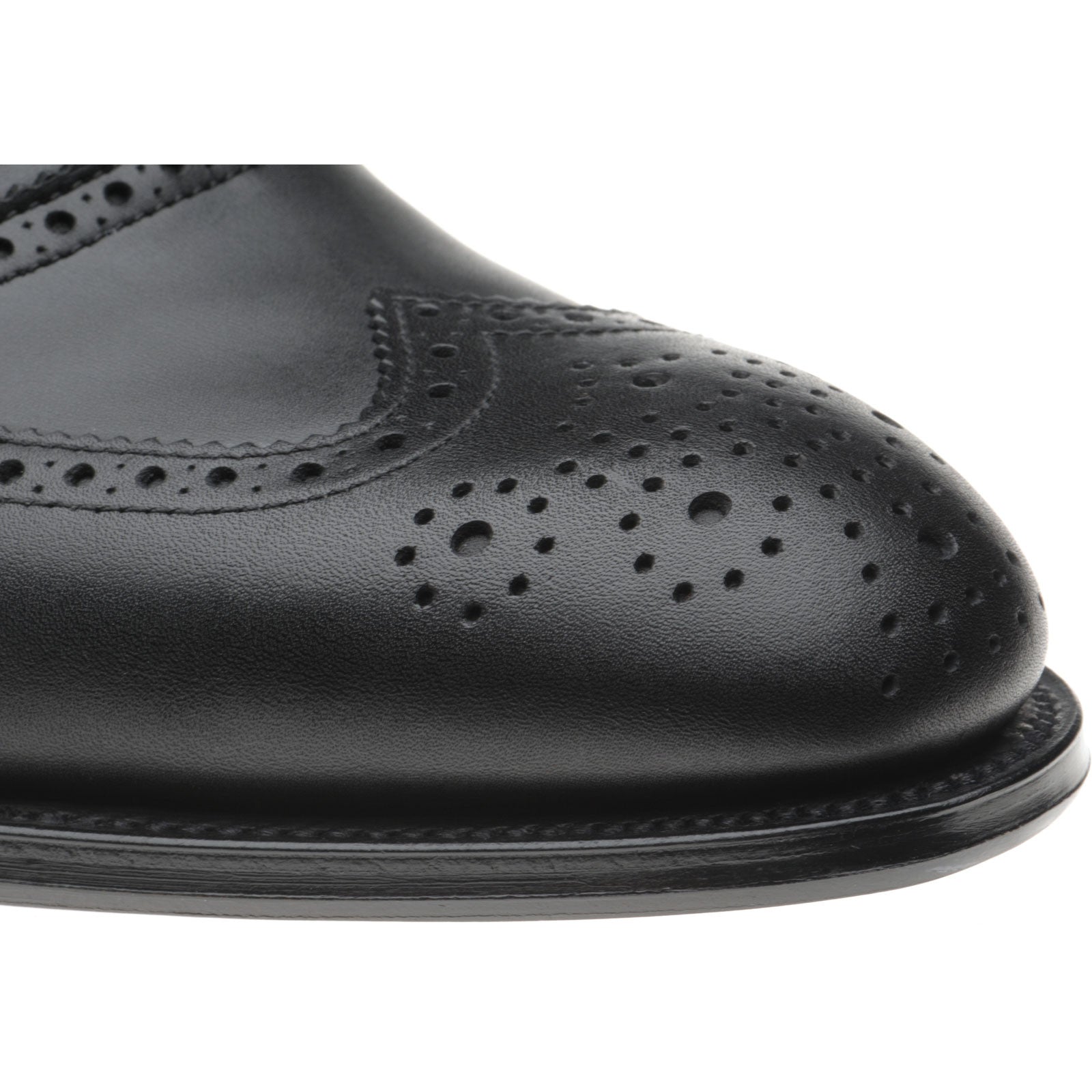 Product image for Herring Regent mens brogues in black calf