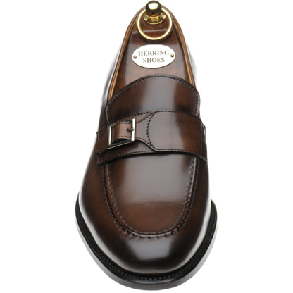 Product image for Herring Rigoletto mens monk shoes in brown calf