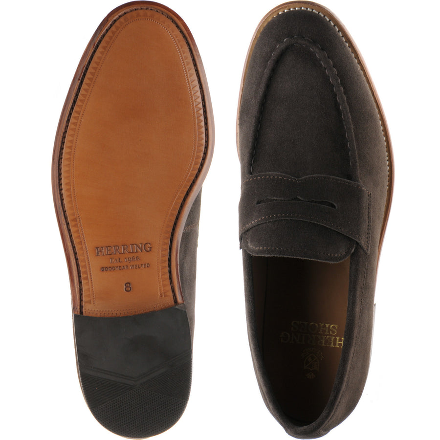Product image for Herring Riverford mens loafers in brown suede (second)