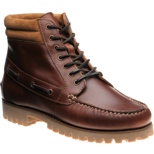 Product image for Herring Rockall mens rubber-soled boots in chestnut