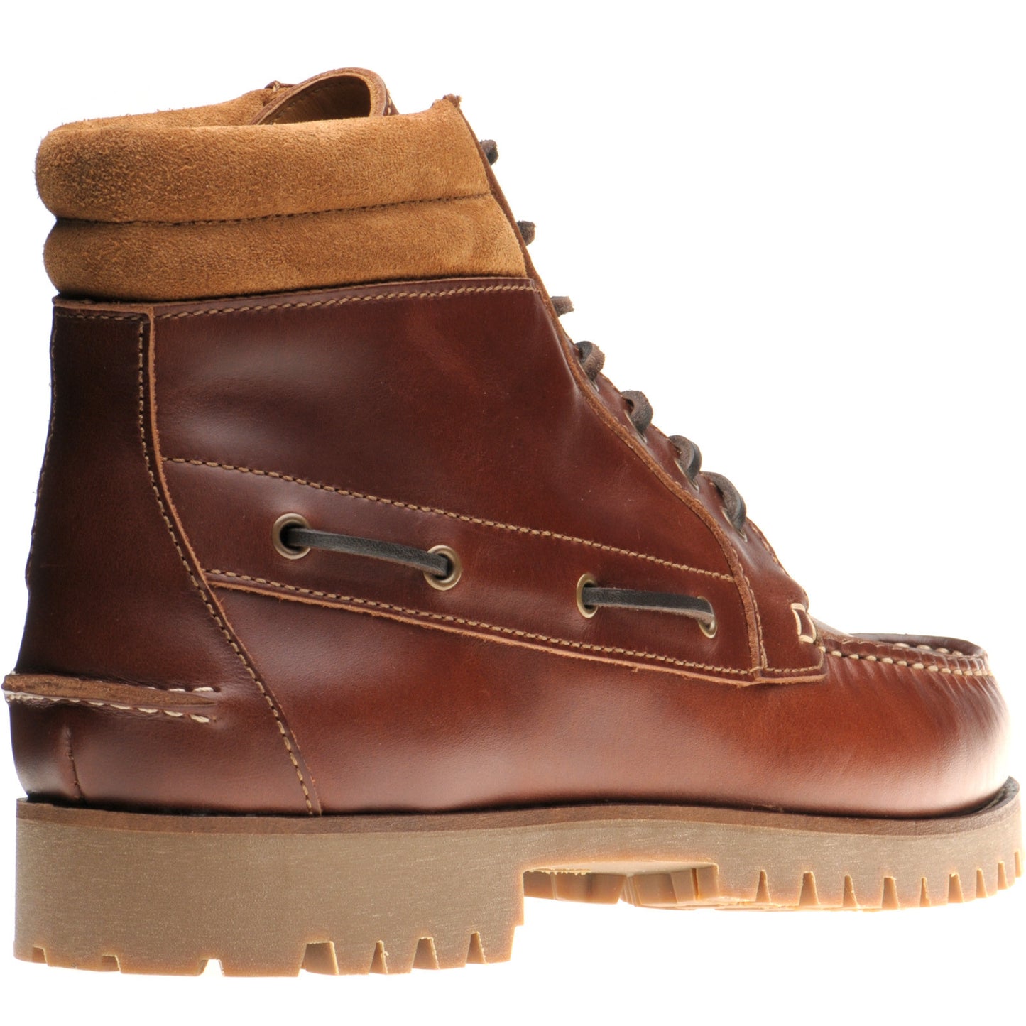 Product image for Herring Rockall mens rubber-soled boots in chestnut (second)