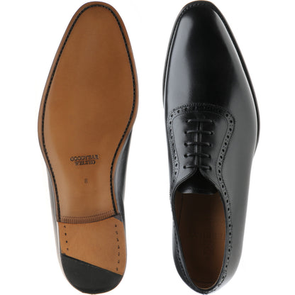 Product image for Herring Ruskin mens Oxfords in black calf