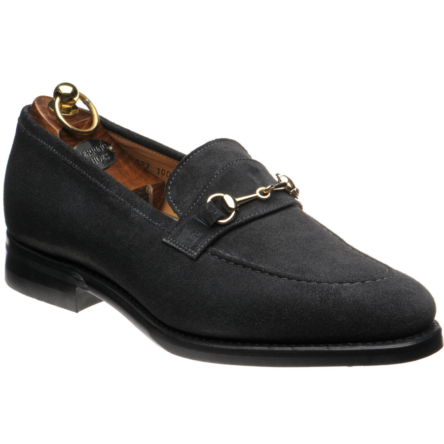 Product image for Herring Saimaa mens rubber-soled loafers in dark grey suede