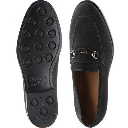 Product image for Herring Saimaa mens rubber-soled loafers in dark grey suede