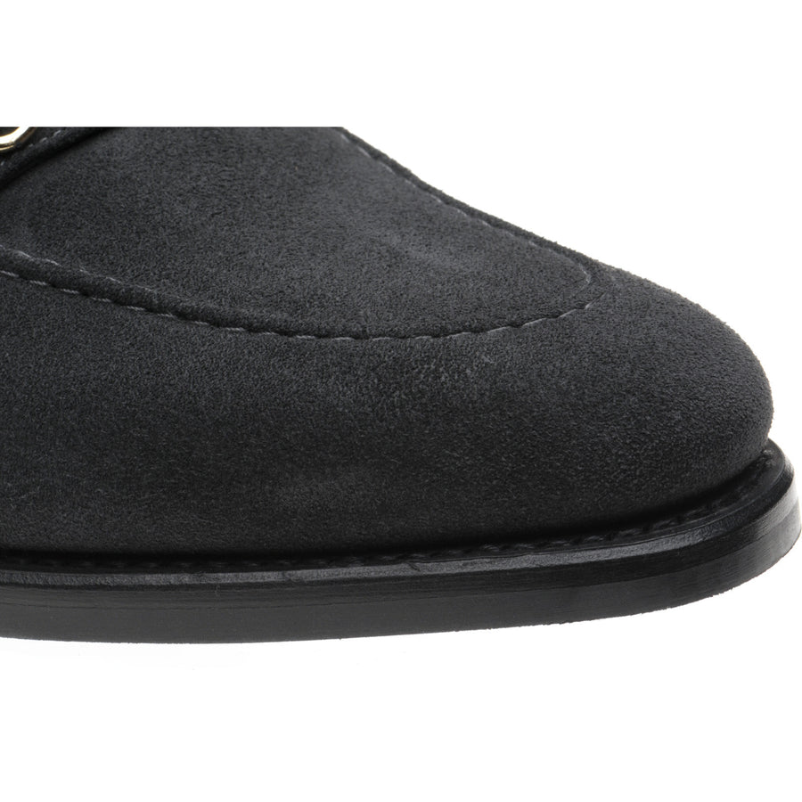 Product image for Herring Saimaa mens rubber-soled loafers in dark grey suede