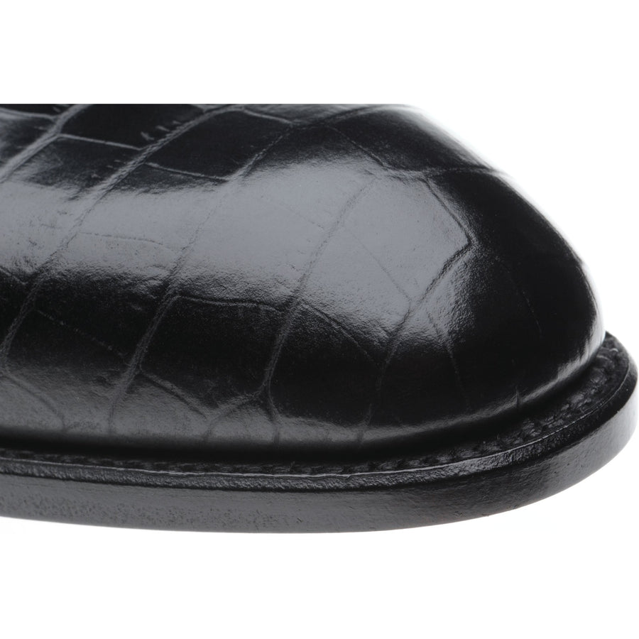 Product image for Herring Salobrena mens monk shoes in black croc (second)