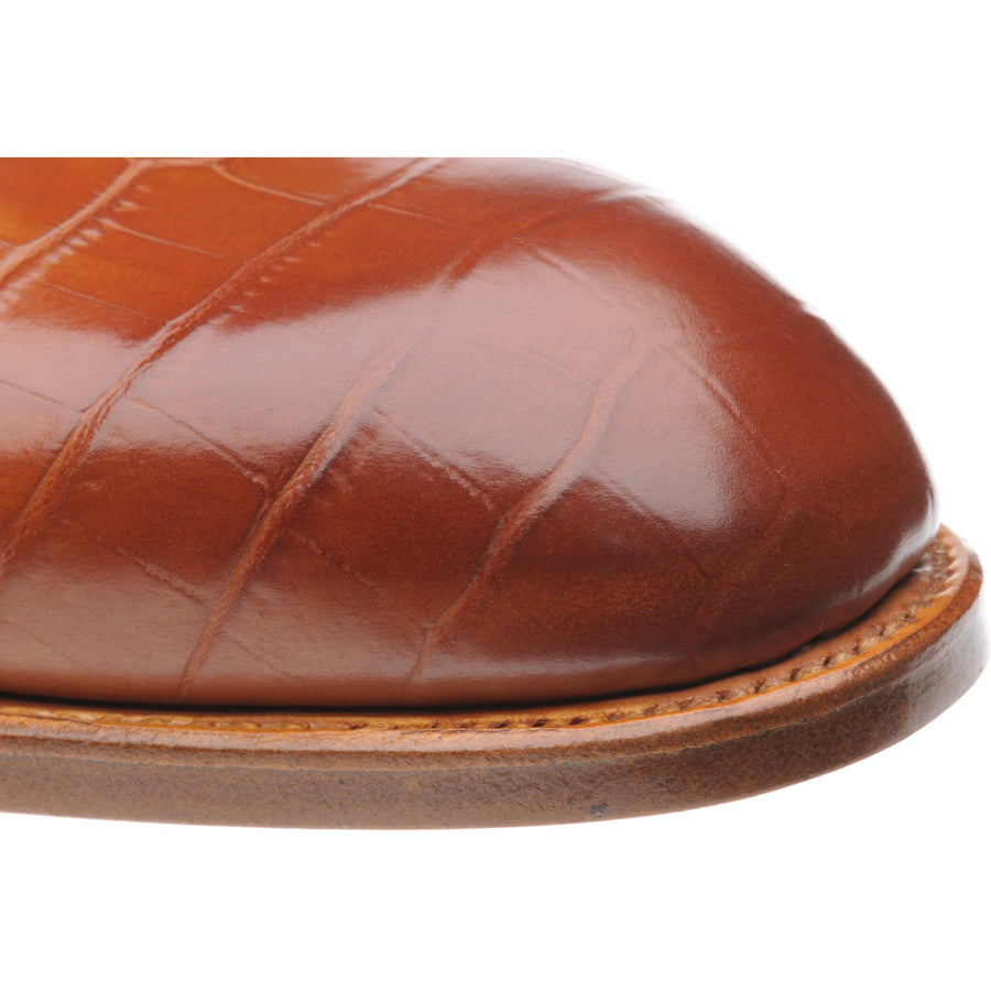 Product image for Herring Salobrena mens monk shoes in chestnut croc (second)
