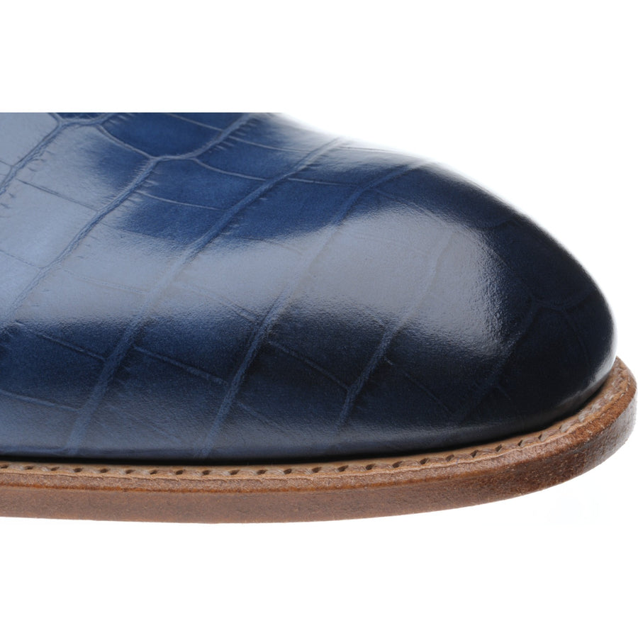 Product image for Herring Salobrena mens monk shoes in navy croc