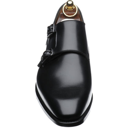 Product image for Herring Shakespeare mens double monk shoes in black calf (second)