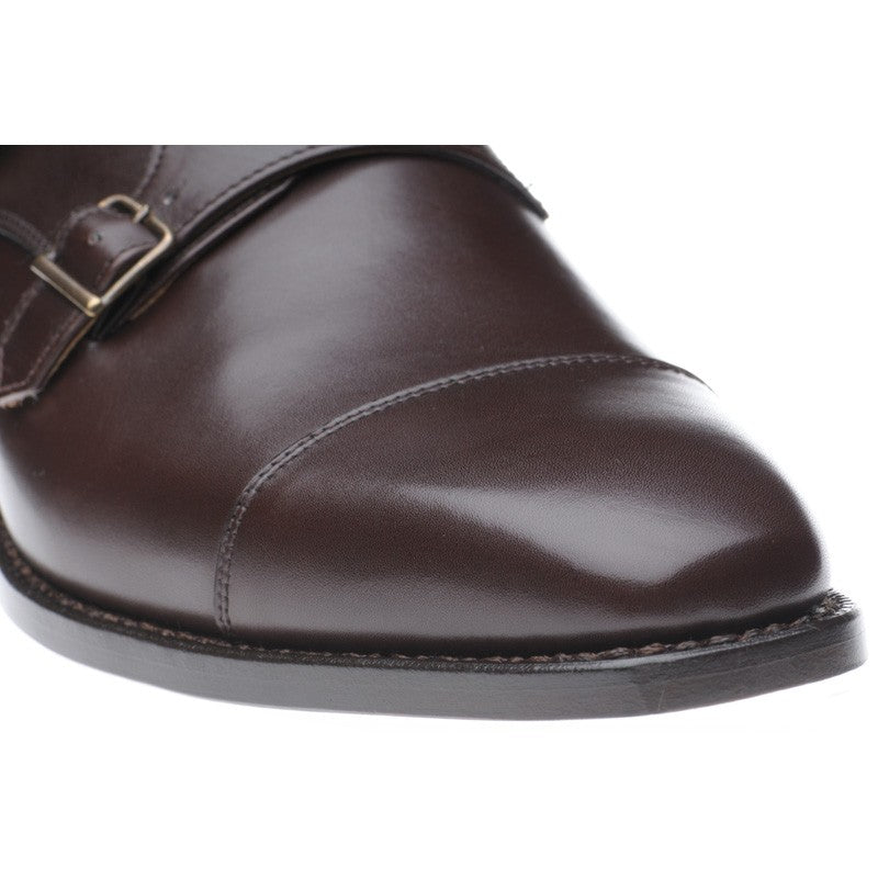 Product image for Herring Shakespeare mens double monk shoes in brown calf
