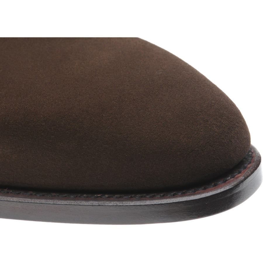 Product image for Herring Shakespeare mens double monk shoes in brown suede