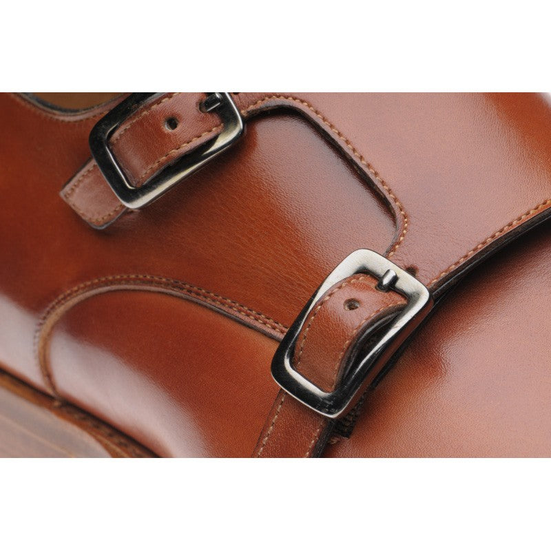 Product image for Herring Shakespeare mens double monk shoes in tan calf (second)