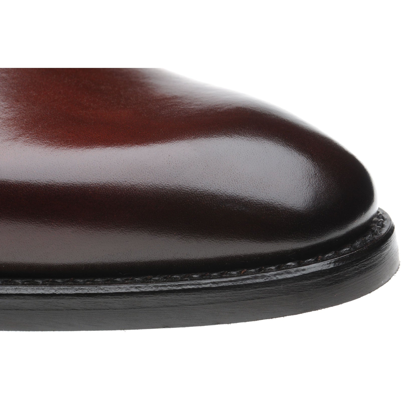 Product image for Herring Shakespeare R mens rubber-soled double monk shoes in rosewood calf (second)