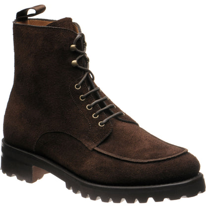 Product image for Herring Sharpham mens rubber-soled boots in dark brown suede