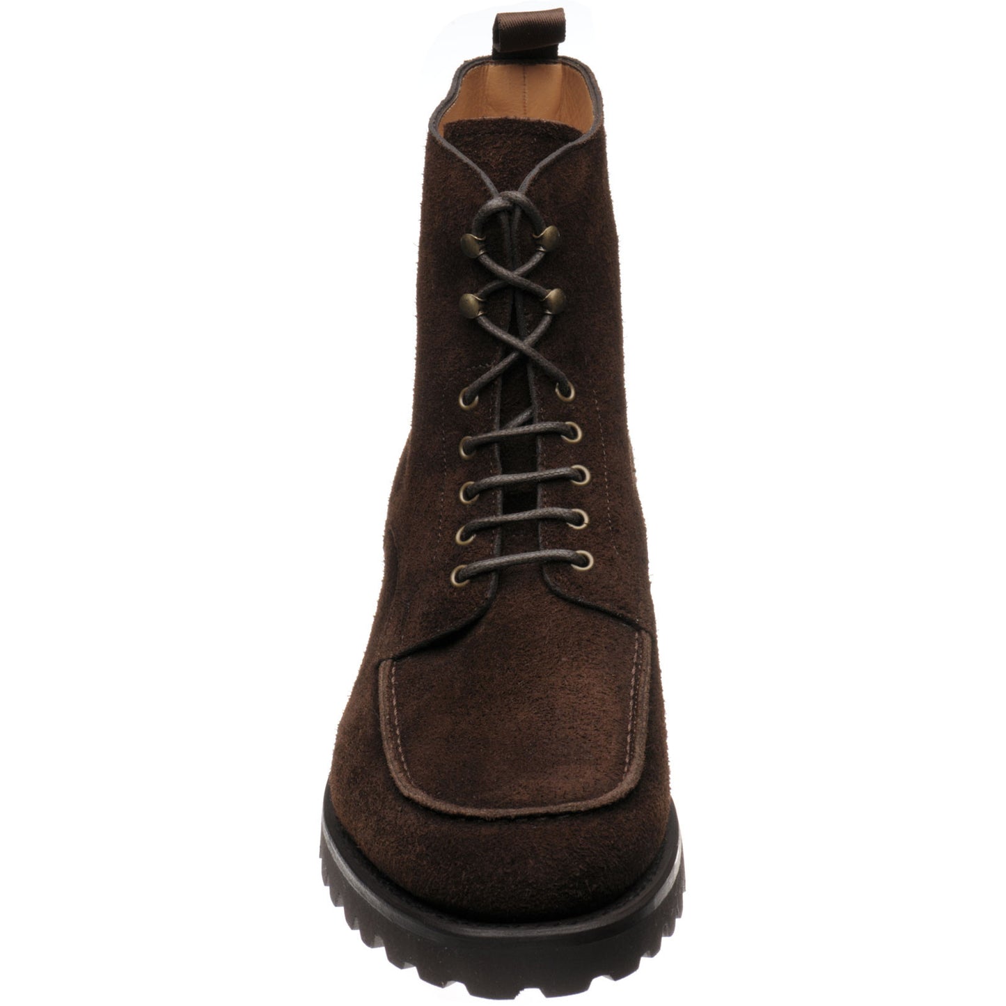 Product image for Herring Sharpham mens rubber-soled boots in dark brown suede