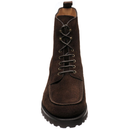 Product image for Herring Sharpham mens rubber-soled boots in dark brown suede