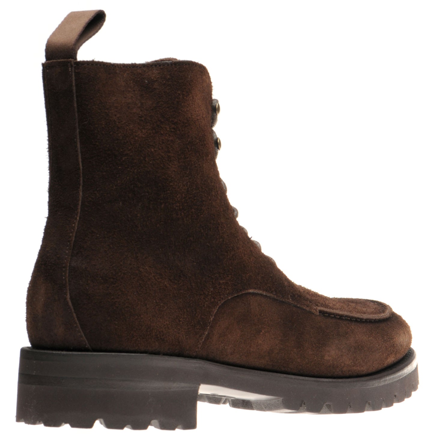 Product image for Herring Sharpham mens rubber-soled boots in dark brown suede