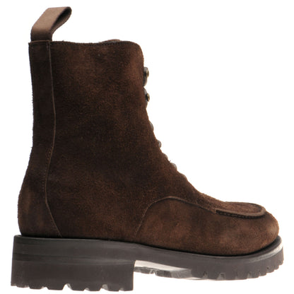 Product image for Herring Sharpham mens rubber-soled boots in dark brown suede