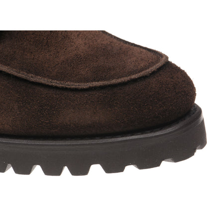 Product image for Herring Sharpham mens rubber-soled boots in dark brown suede