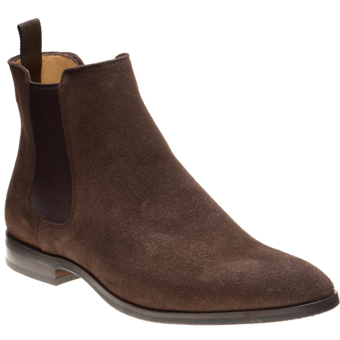 Product image for Herring Shelley mens rubber-soled Chelsea boots in brown suede
