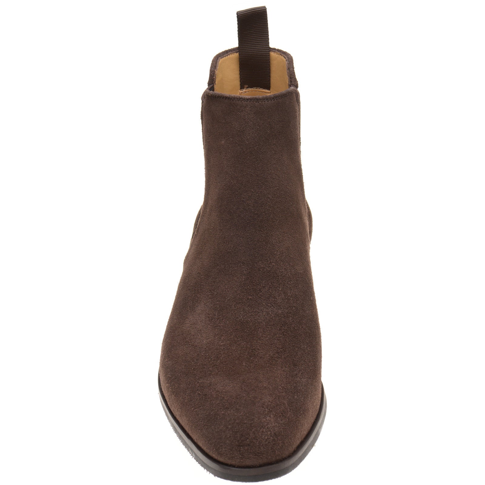Product image for Herring Shelley mens rubber-soled Chelsea boots in brown suede