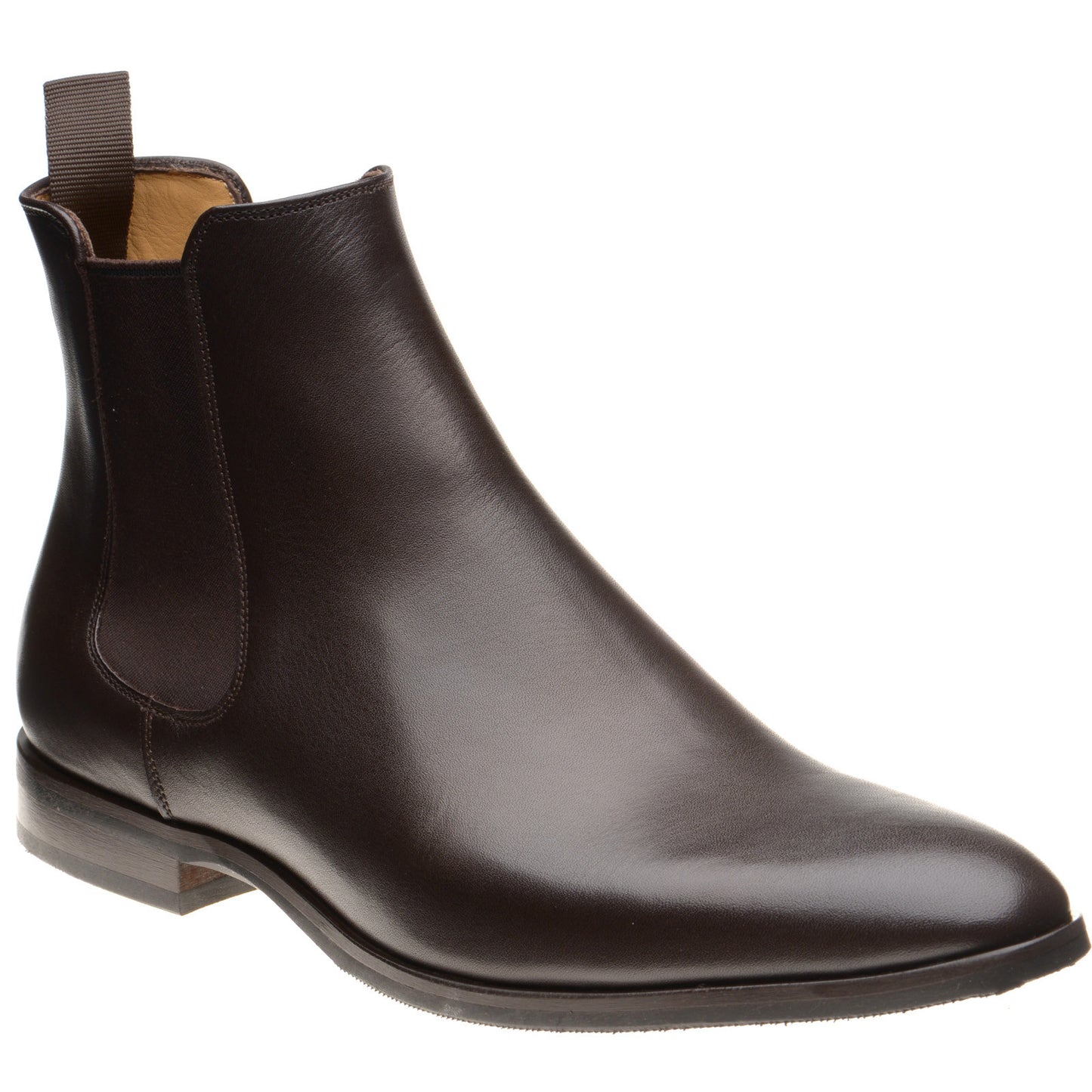 Product image for Herring Shelley mens rubber-soled Chelsea boots in chocolate brown calf
