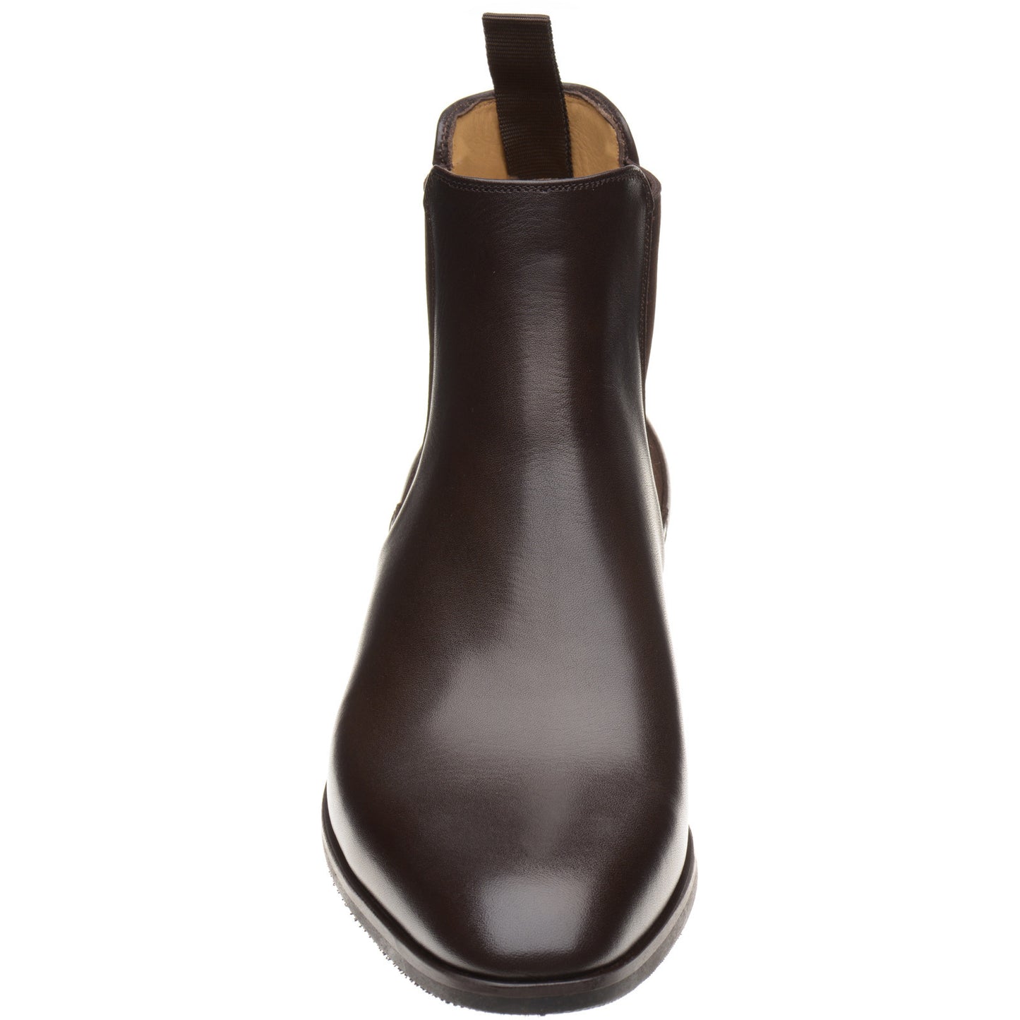 Product image for Herring Shelley mens rubber-soled Chelsea boots in chocolate brown calf