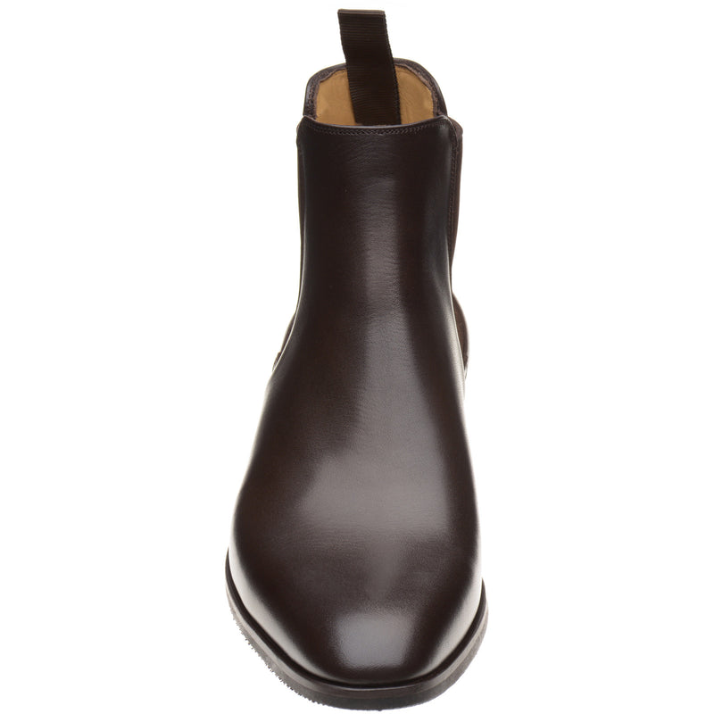 Product image for Herring Shelley mens rubber-soled Chelsea boots in chocolate brown calf
