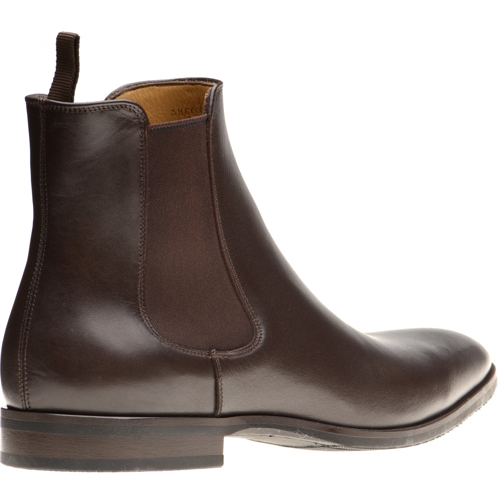 Product image for Herring Shelley mens rubber-soled Chelsea boots in chocolate brown calf