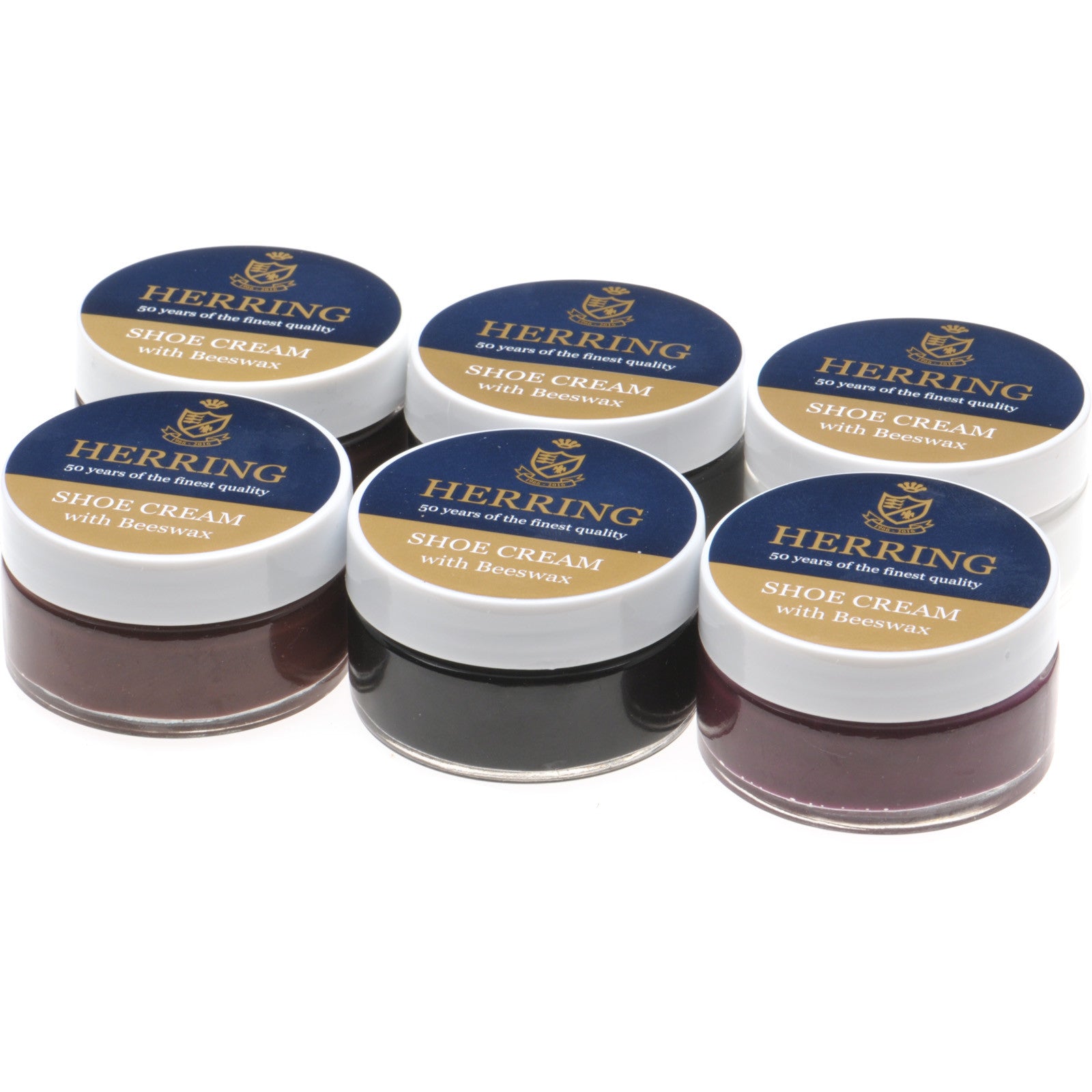 Product image for Herring Shoe Cream Polish Set (6) in multi-colour pack