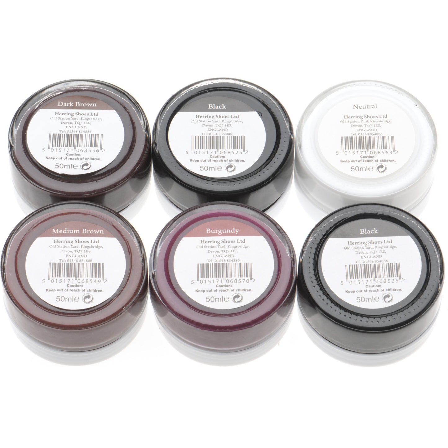 Product image for Herring Shoe Cream Polish Set (6) in multi-colour pack