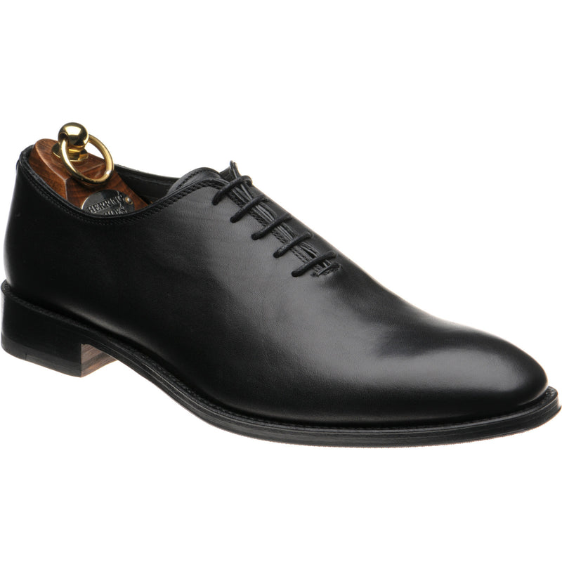 Product image for Herring Shrewsbury mens hybrid-soled Oxfords in black calf