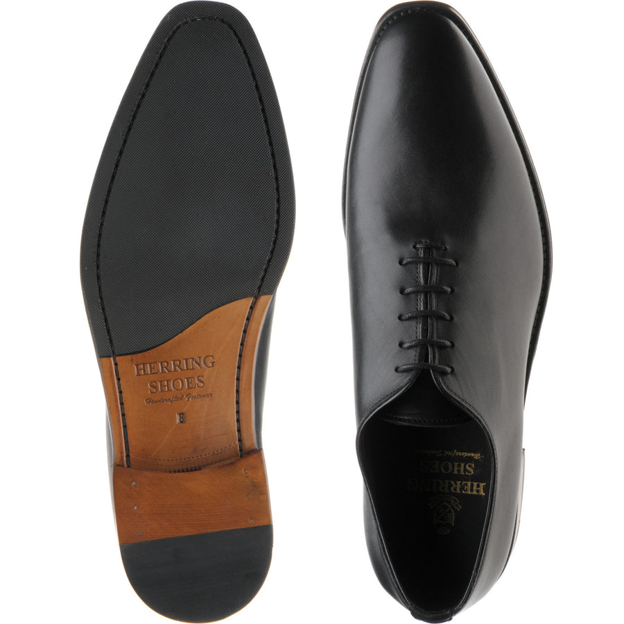 Product image for Herring Shrewsbury mens hybrid-soled Oxfords in black calf (second)
