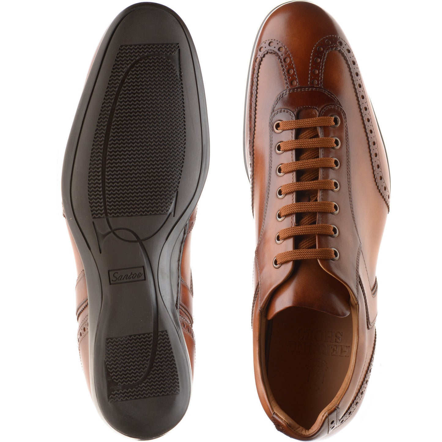 Product image for Herring Silverstone mens rubber-soled in tan calf