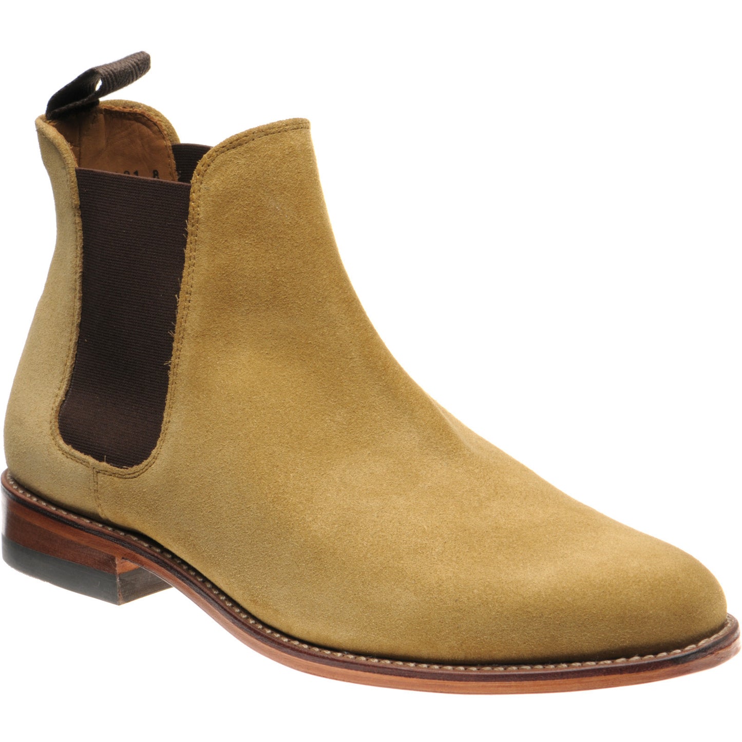 Product image for Herring Sittaford mens Chelsea boots in honey suede