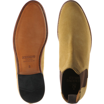 Product image for Herring Sittaford mens Chelsea boots in honey suede