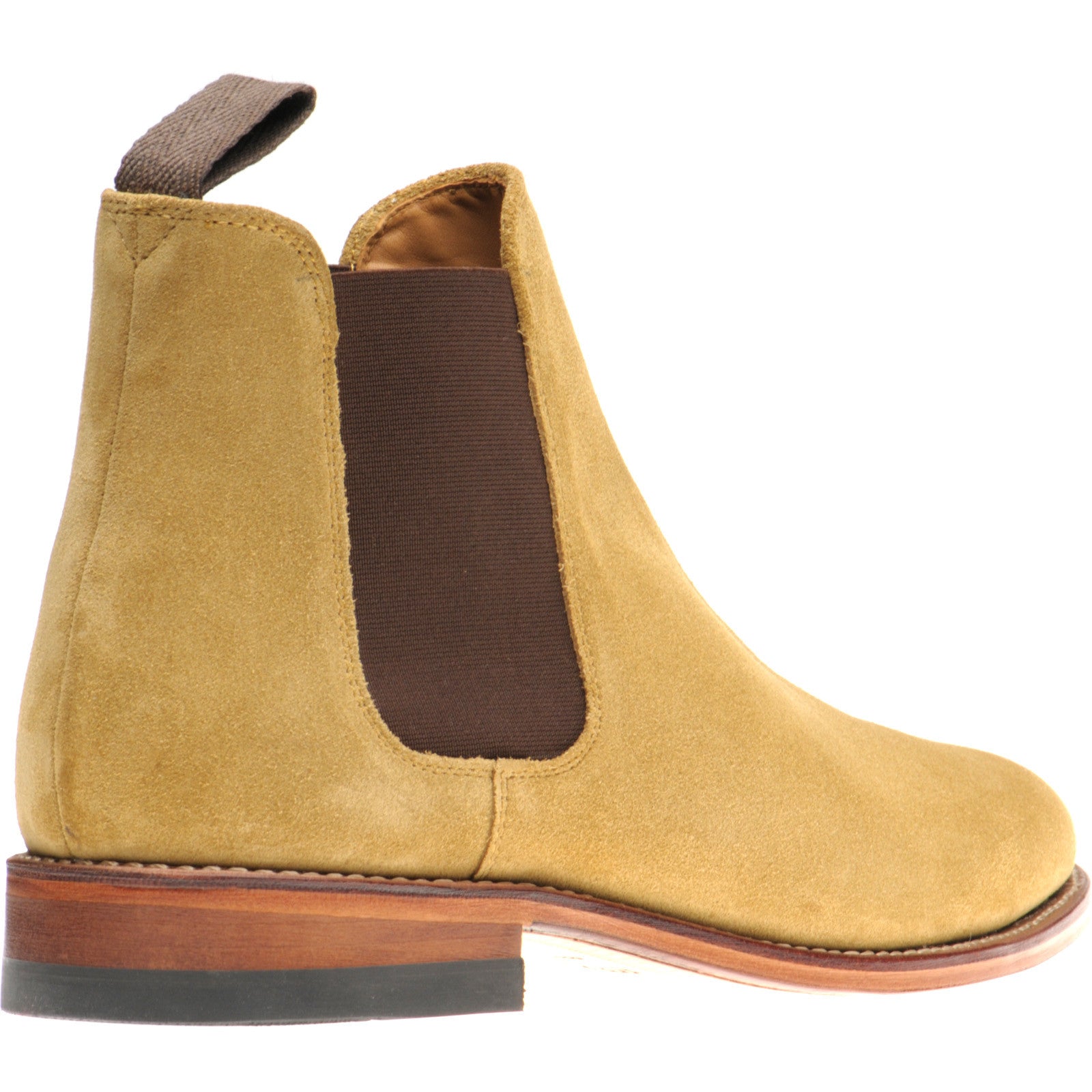 Product image for Herring Sittaford mens Chelsea boots in honey suede