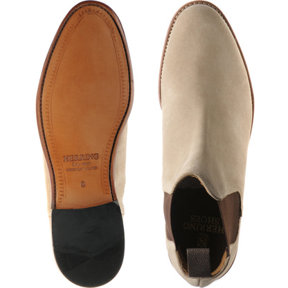 Product image for Herring Sittaford mens Chelsea boots in sand suede